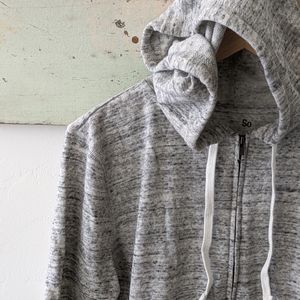 SO I NWT Heather Gray Zippered Lounge Life Hoodie Sweatshirt, L